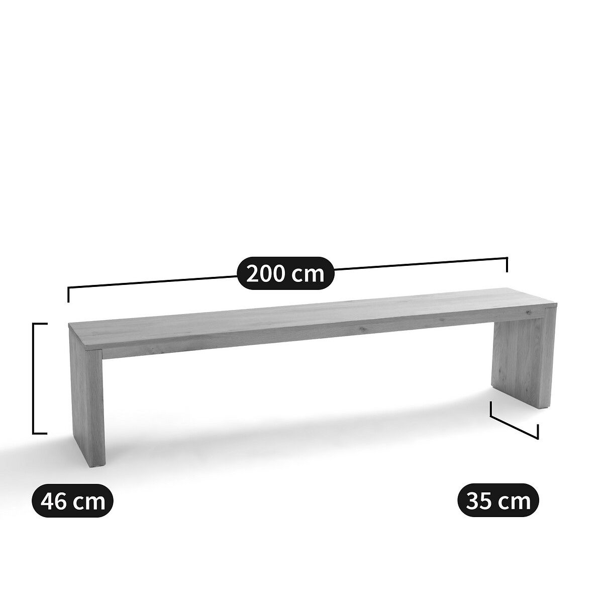 La Redoute Panchine: La Redoute Vova Massive Eichenbank – Usato da Zug venduto da cpi_lm6f 3